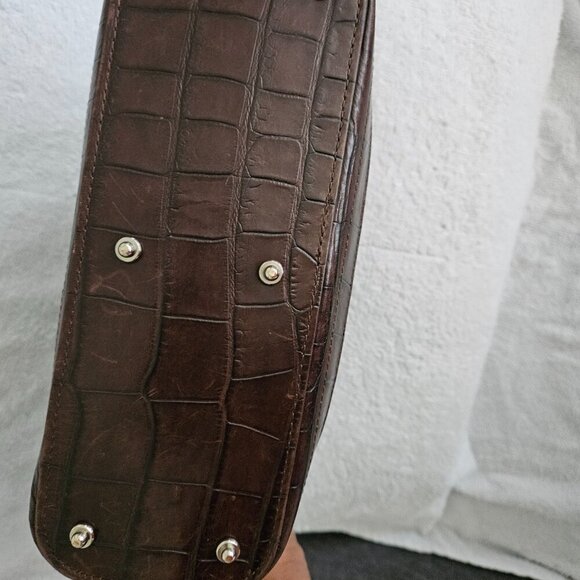 🔆50% OFF! Vintage Dooney & Bourke Croc Embossed Small Hobo Shoulder Bag - Picture 7 of 16